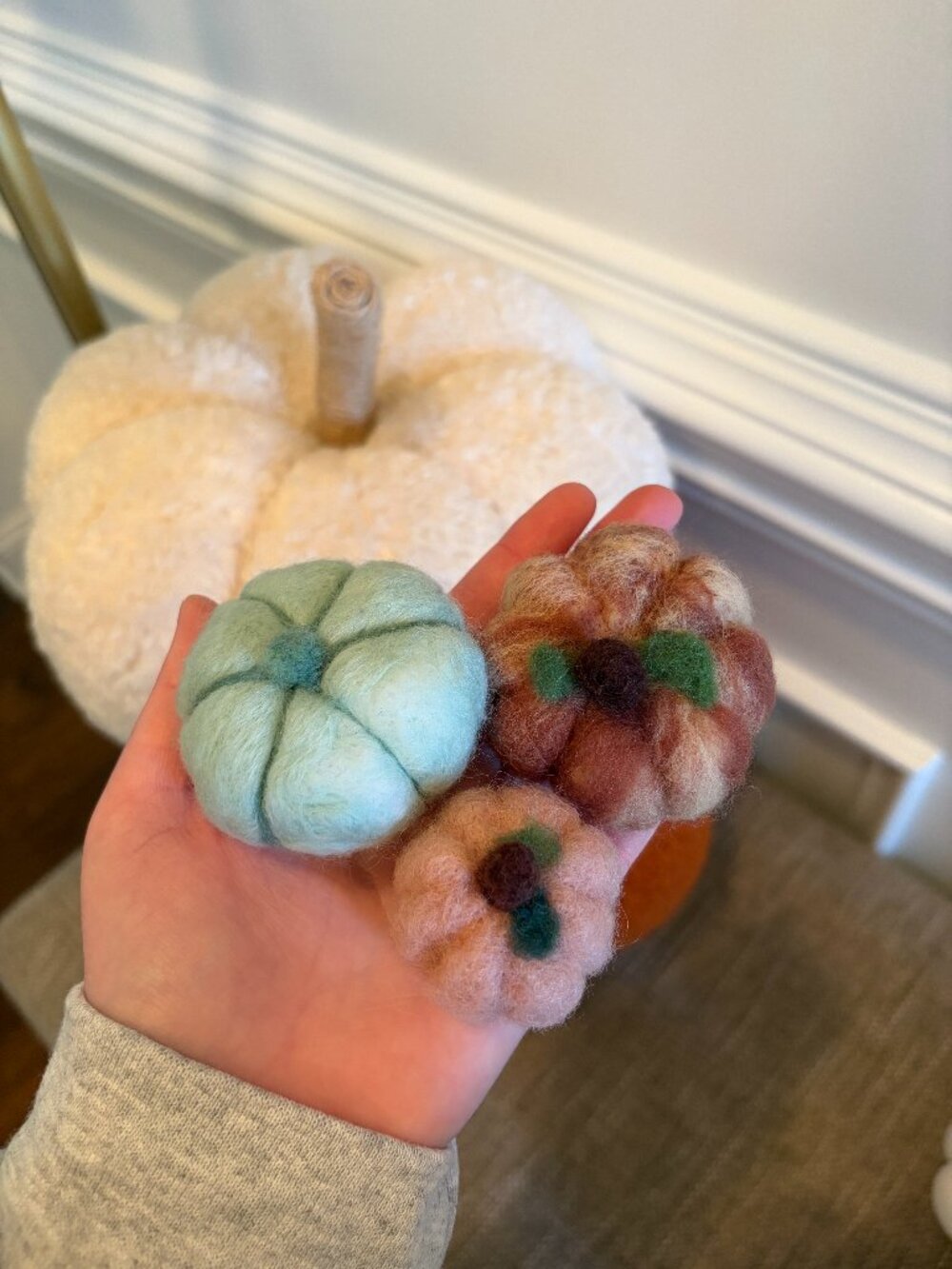 Needle Felt Pumpkins
